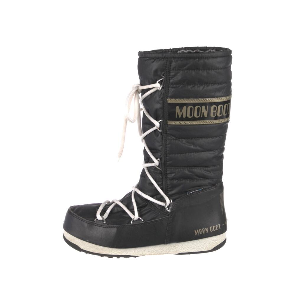 MOON BOOT Mid Calf Icon Shell Graphic Print Lace Up Winter Boots Size 4.5
